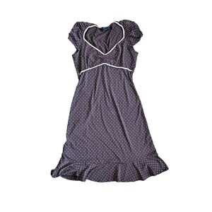 BCBGMaxAzria Purple Polka Dot Chemise